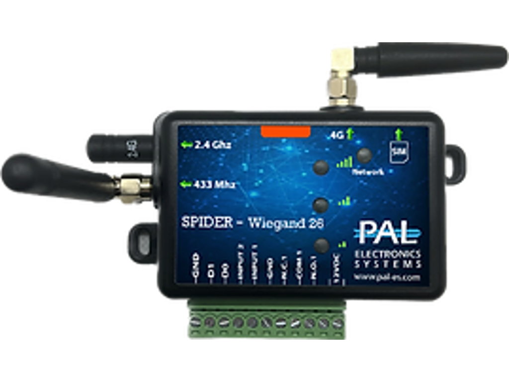 Pal Gate Spider Wiegand receiver, 1xoutput /2xinput/1xWIEG