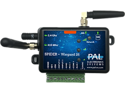 Pal Gate Spider Wiegand receiver, 1xoutput /2xinput/1xWIEG