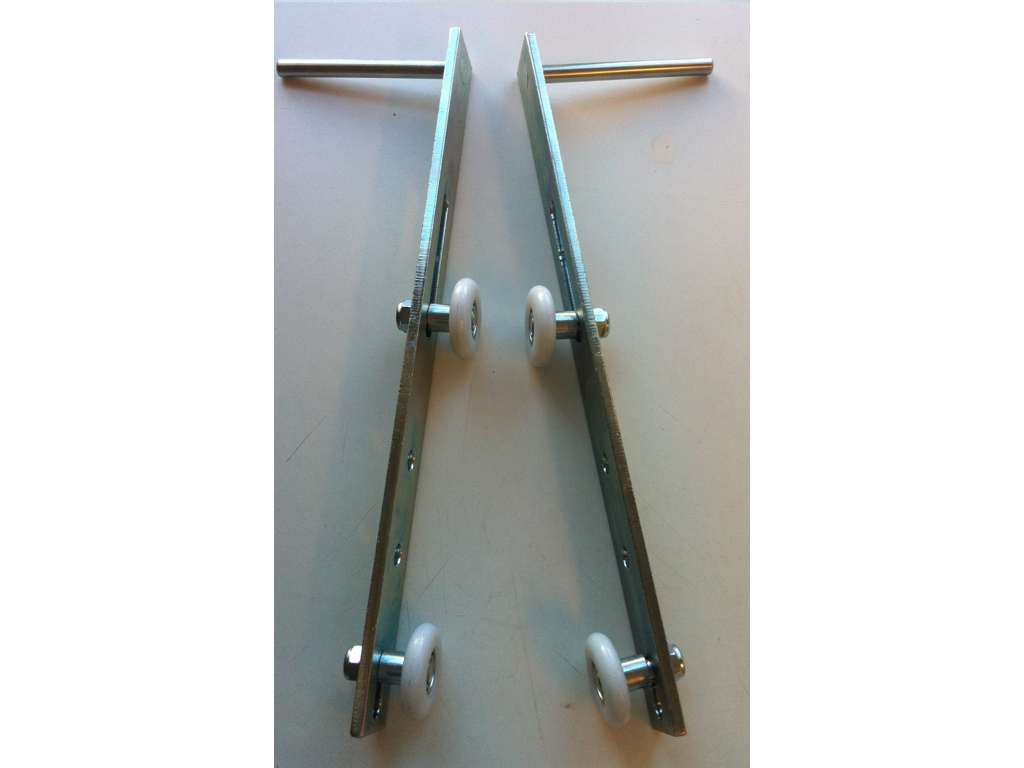 Topbeslag med boogieruller for lavtløft