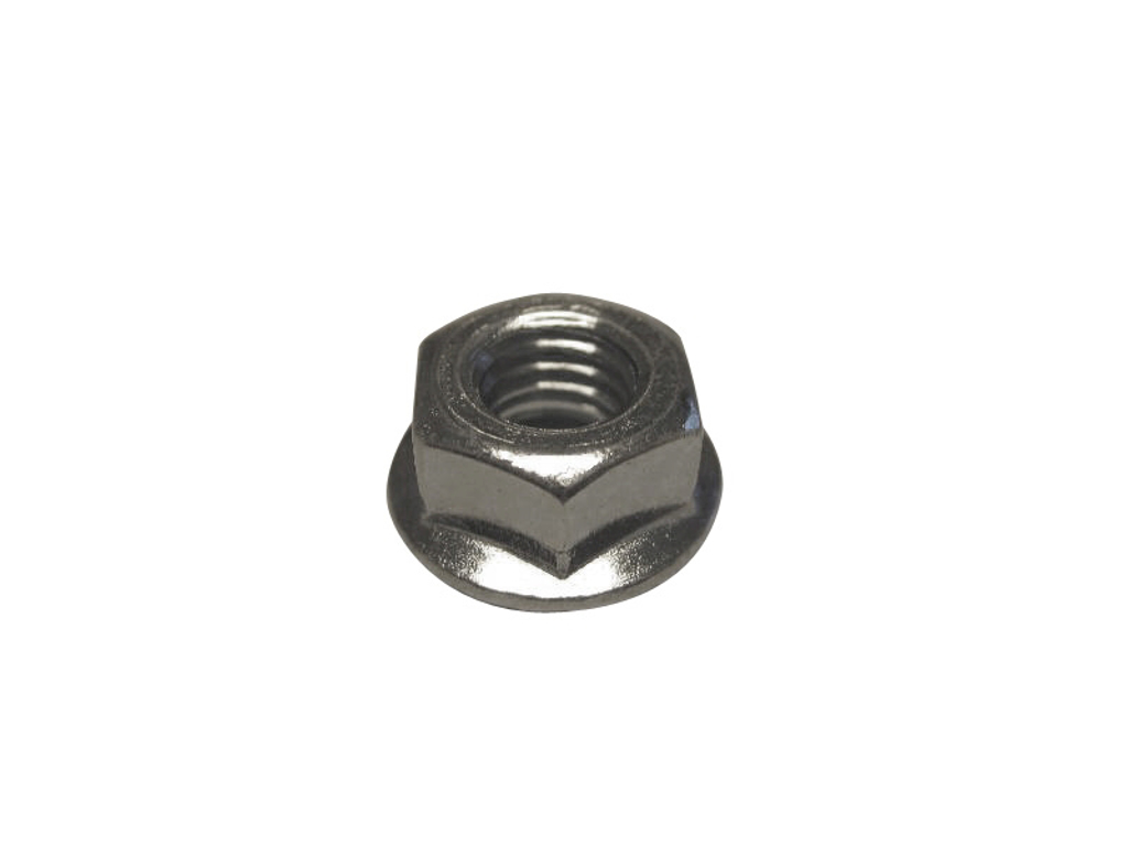 Flangemøtrik M6, Rustfri stål