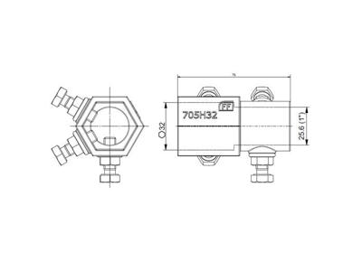 Kobling for 1">Hexa 32mm