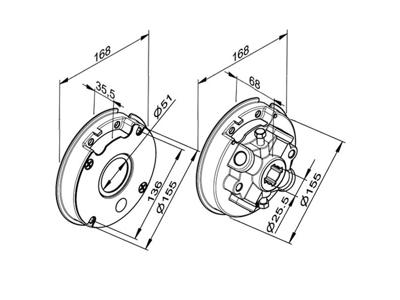 Fjeder fittings for 6" (152mm)