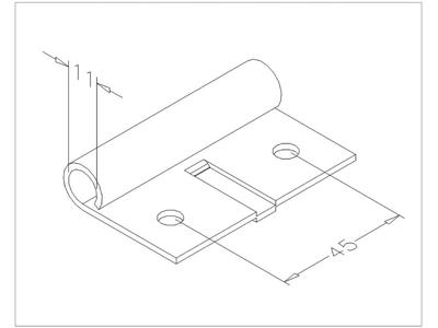 Rulleholder, galvaniseret