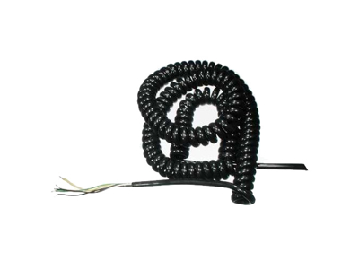 Spiralkabel 5-leder 5x0,5mm2, sort