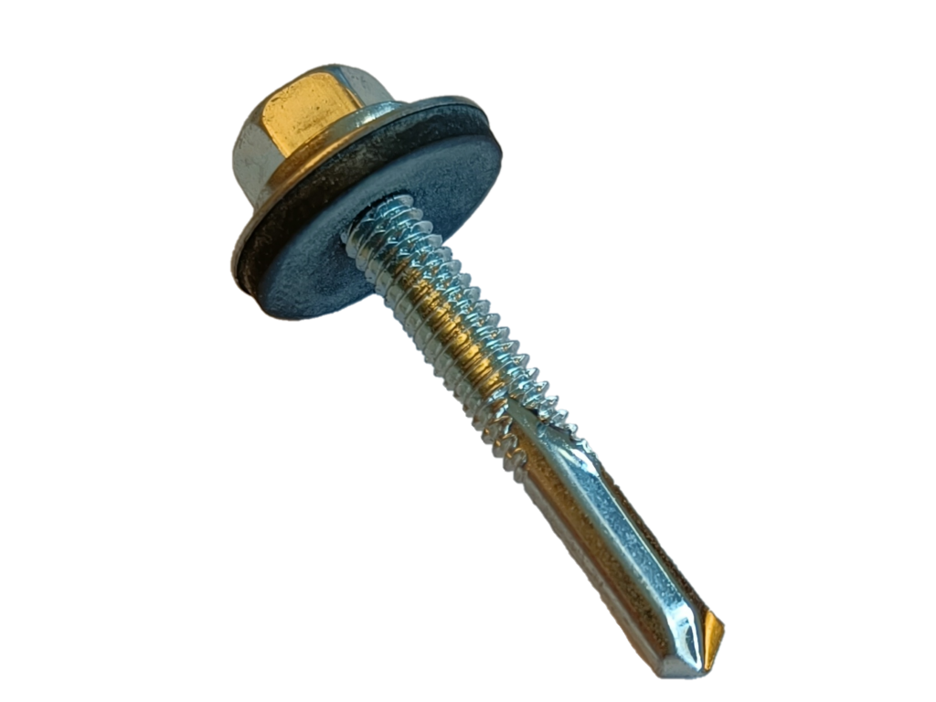 Skrue, m. bor 5,5x38mm inkl. gummiring