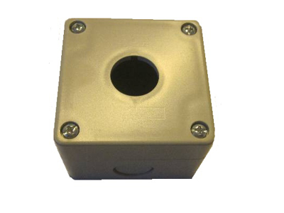 1 Huls Trykknapkasse, gråt låg