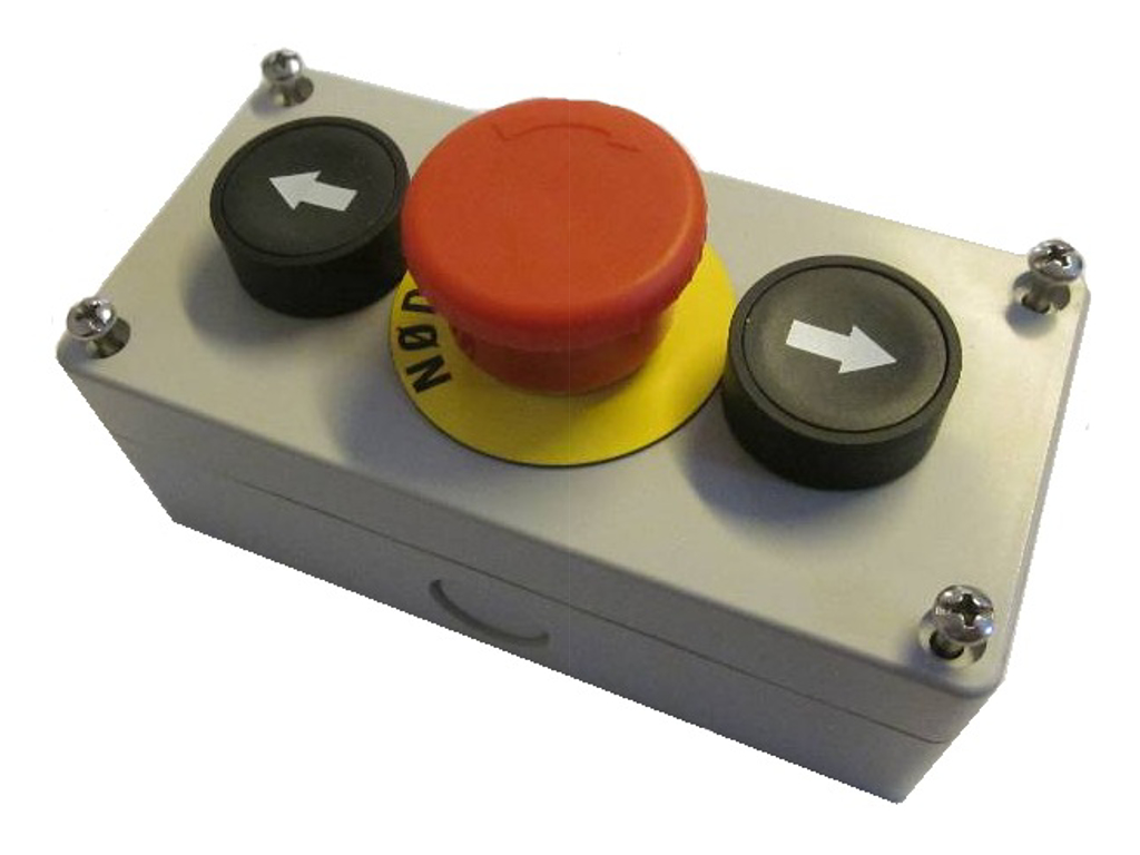 Trykknapkasse Åben-nødstop-lukke IP 65