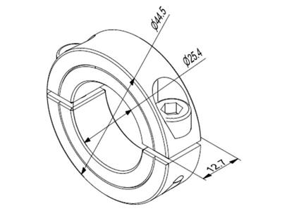 Stop ring 1", 2 dele, galv