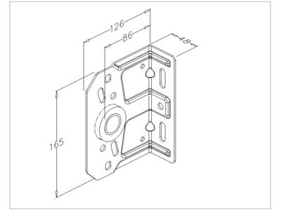 Vinkellejeplade, 2,5mm incl. 1" leje