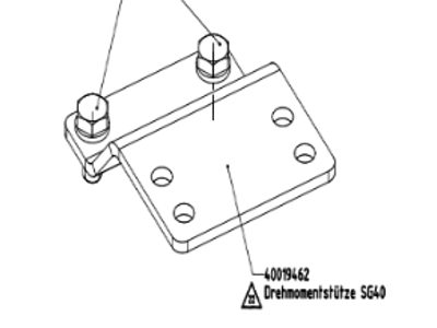 GFA motor beslag Type:SG40 Typ B