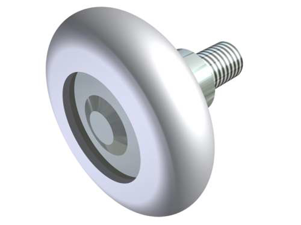 Kørerulle 2" med bryst og gevind