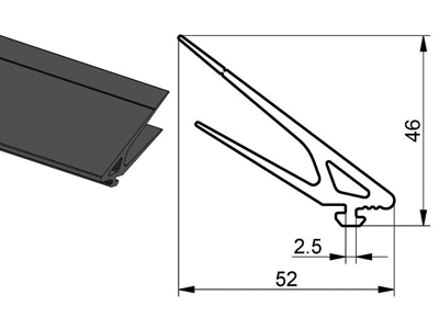 Topgummi m. dobbelt kapper, EPDM pris pr