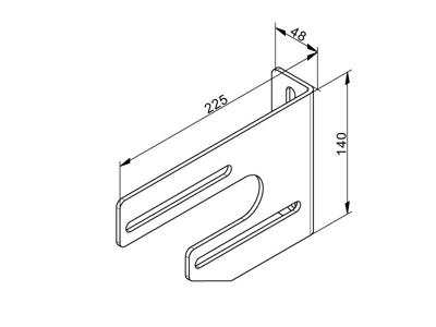 Monteringsplade universal (Venstre)