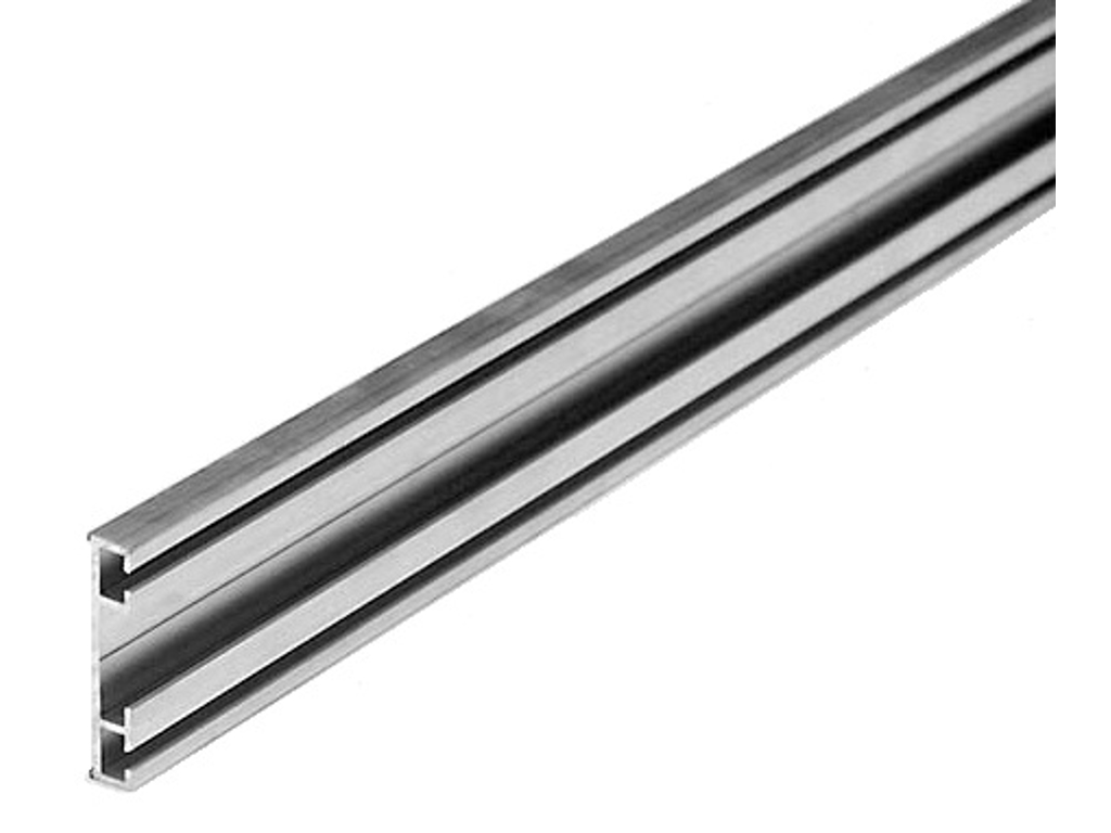 Top/bund profil Alu. flad, L=6000mm