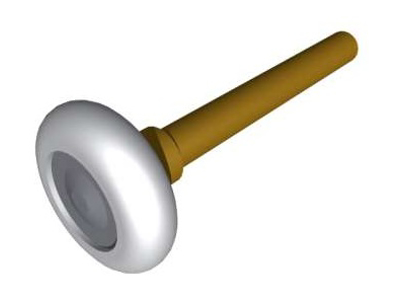 Kørerulle 2" kort standard 12mm aksel