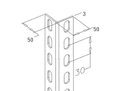 Ophængs jern 50x50x3mm, L = 3000mm
