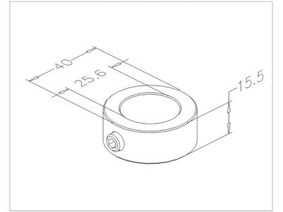 Stop ring for 1" aksel