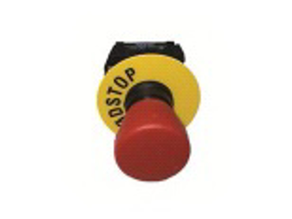 Nødstop Rødt med nødstopskilt