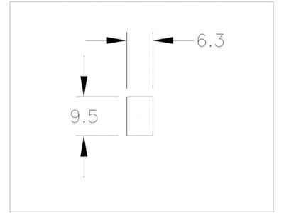 Kile med bøjning ¼"x3/8" L=75mm