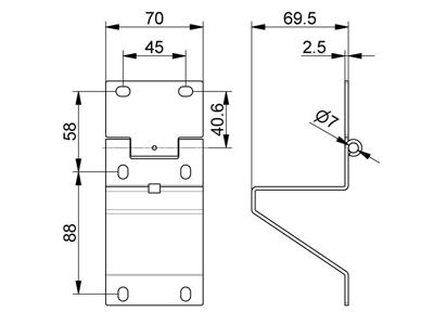 Sidehængsel f. fingerbeskyttelse