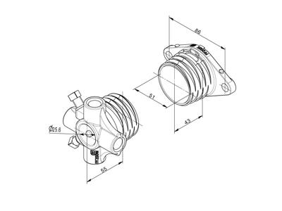 Fjeder fittings for 2" (51mm)