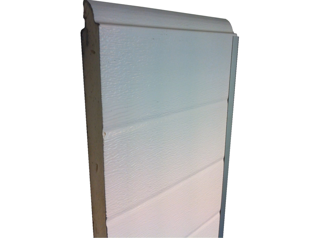 Alpha Garage Bundsektion, 610x40mm, Træstruktur-Planke 9016